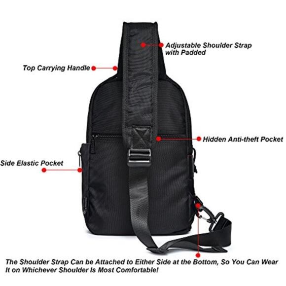 Sling Bag Chest Backpack Crossbody Shoulder Travel Outdoor Daypack